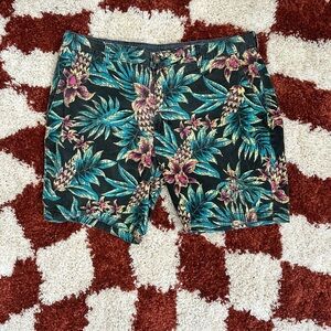 Floral Tropical Print Shorts